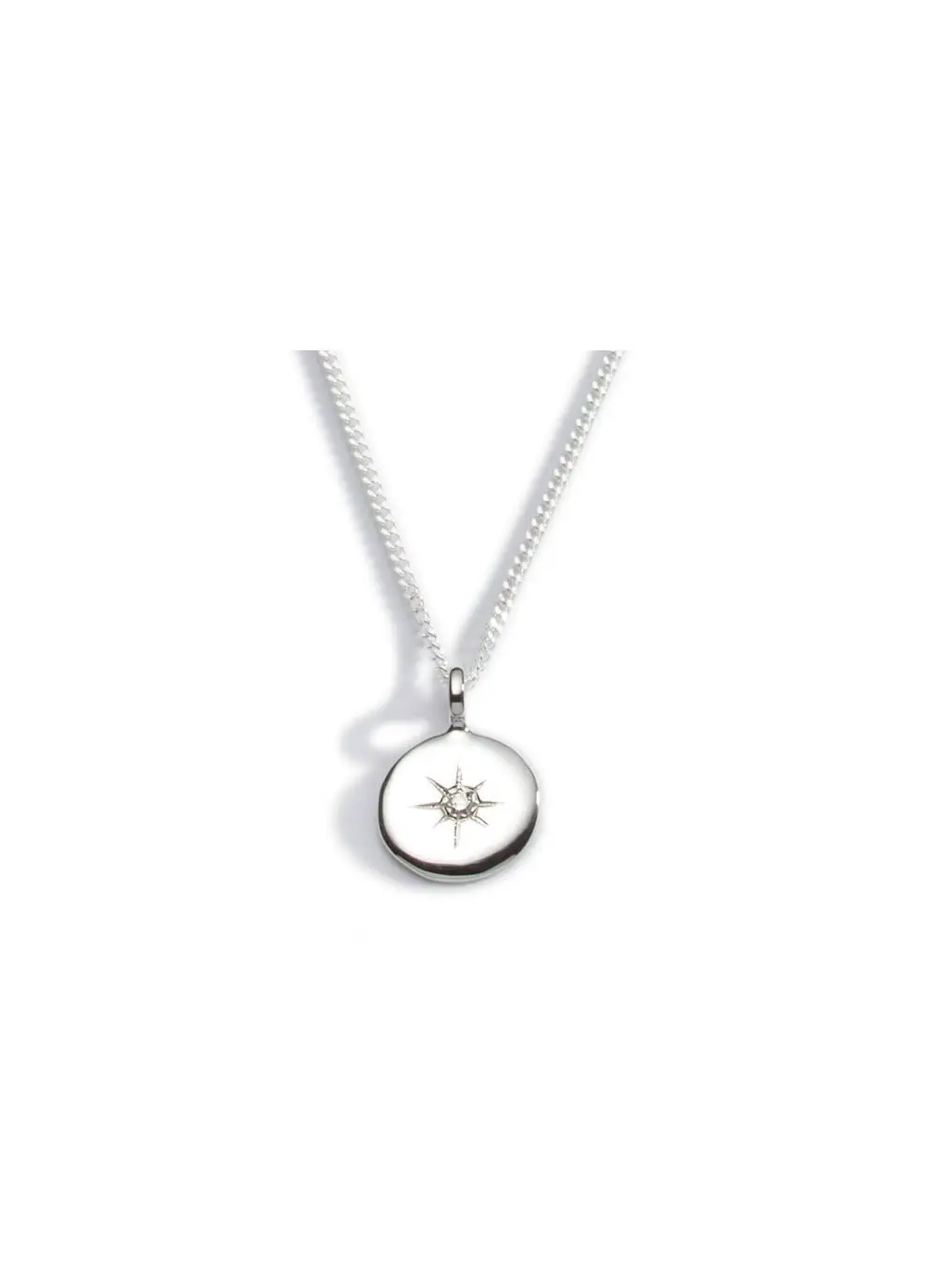 Sterling Silver Light My Way Small Diamond Pendant